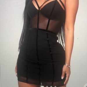 Never worn fashion nova mesh going out dress